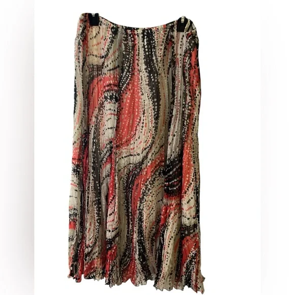 Vintage broomstick lined long skirt Y2K work office school preppy loose fit - Picture 11 of 12